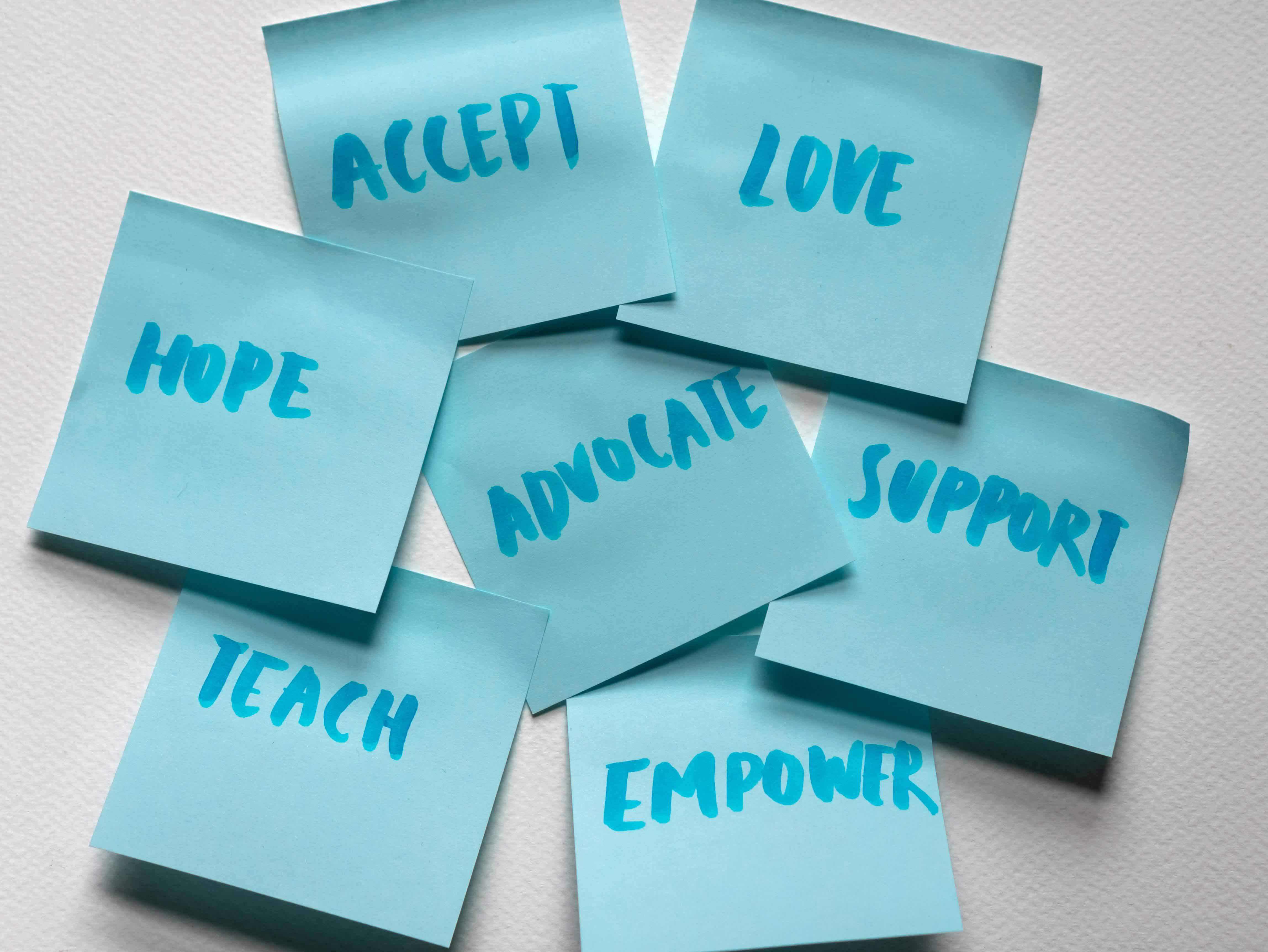 a collection of sticky notes with affirmations written on them