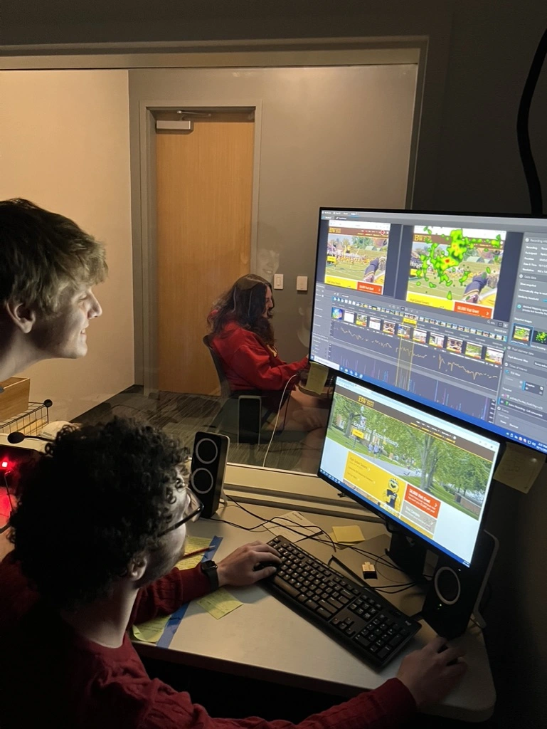 Photo of me analyzing the eye tracker heatmap